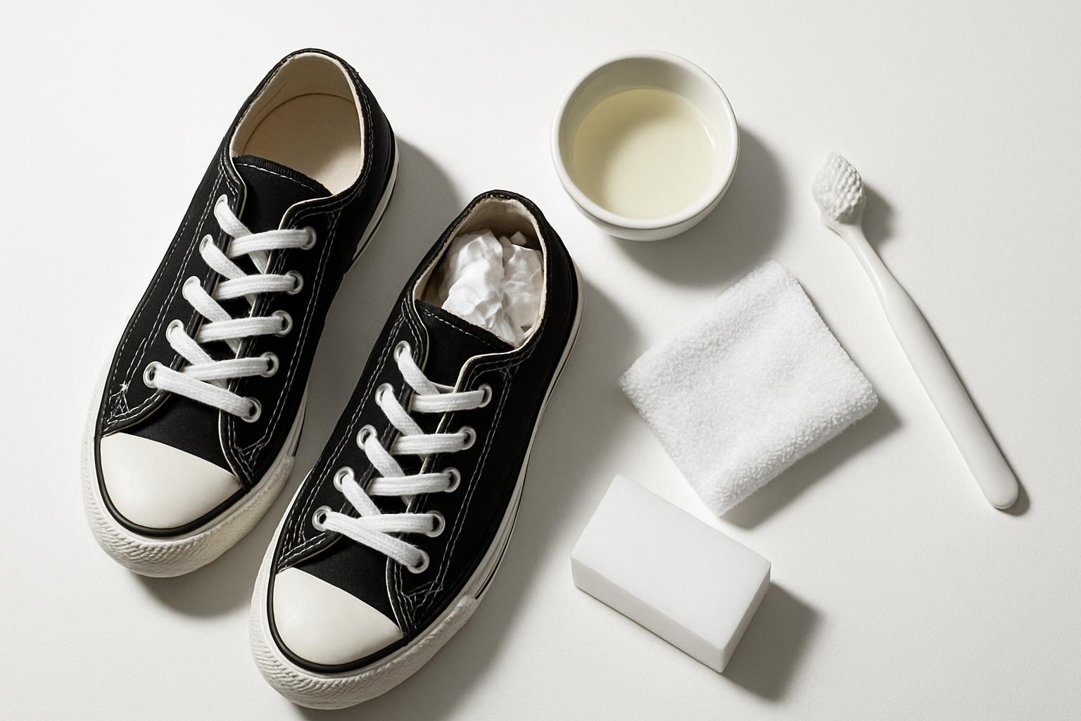 How To Clean Black Canvas Shoes - EcoFriendlyHow